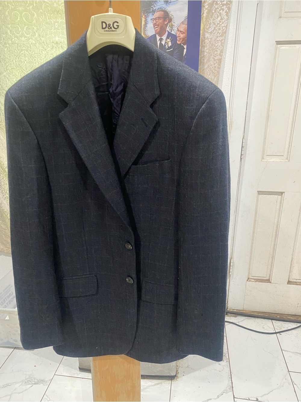 Ralph Lauren Dark Charcoal Check Wool Sport Coat